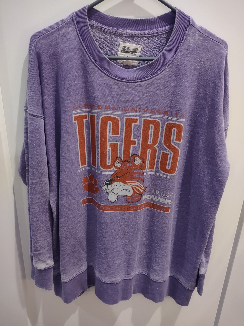 Clemson Tigers Purple Crewneck Sweatshirt by Starter